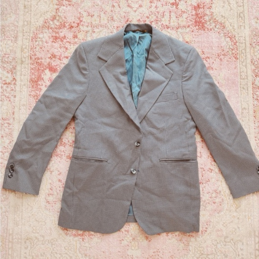 Diamonds, Classic Gray Men's Vintage Blazer